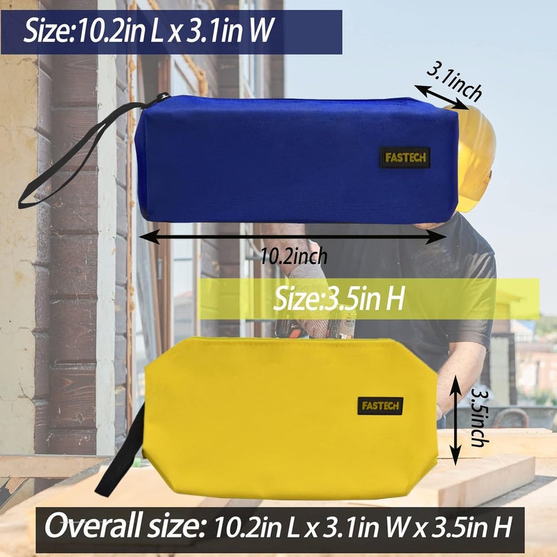 FSATECH 5-Pack Zipper Utility Tool Bag，Small Zipper Bags/Multi-Purpose Tool Pouch Tote Bags Storage Organizer for Screwdrivers,Pliers,Nut Drivers Gifts to Men/Women. (5 Color) - Image 2